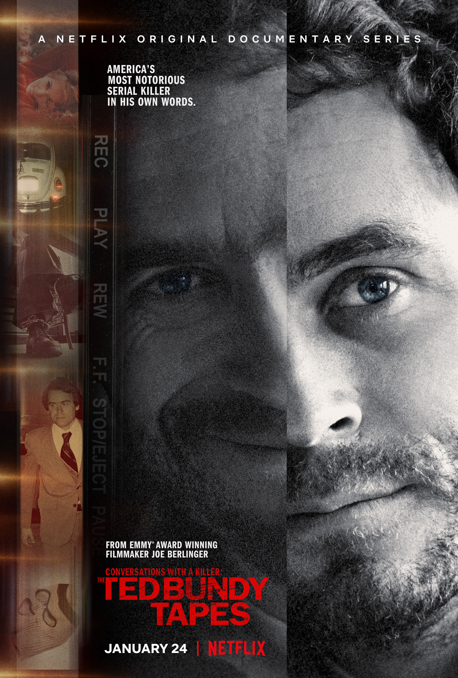 Plakat filmu Rozmowy z mordercą: Taśmy Teda Bundy’ego